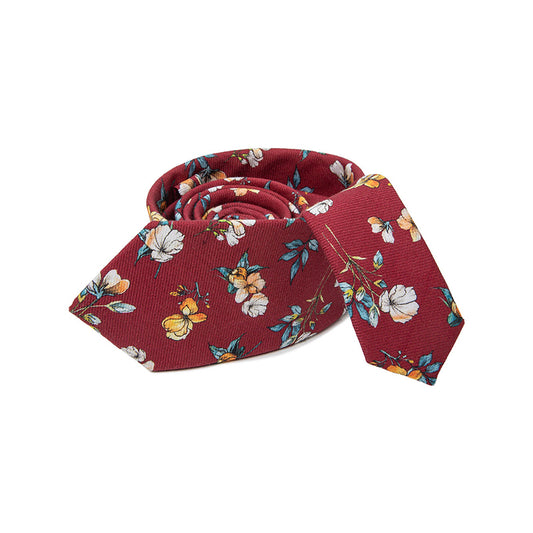 High Quality Red Floral Vintage Men's Tie