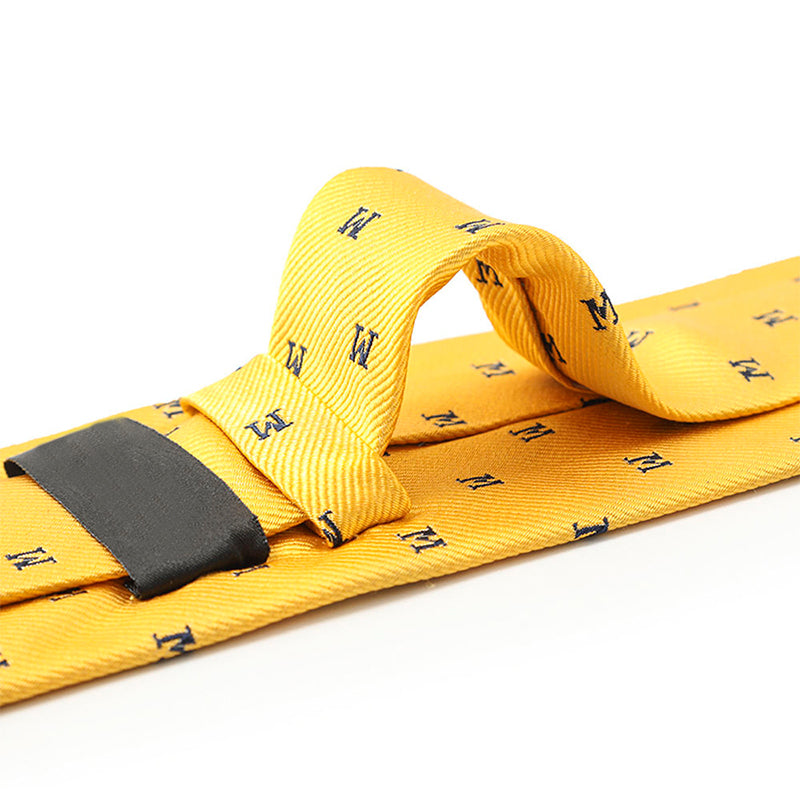 Luxurious Letter M Twill Silk Tie