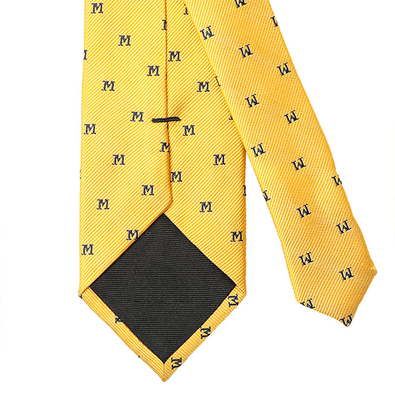 Luxurious Letter M Twill Silk Tie