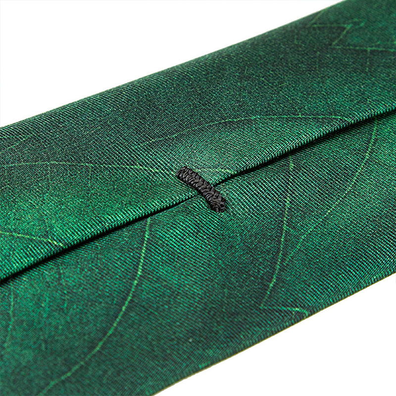 Men's Silk Emerald Leaf Pattern Tie