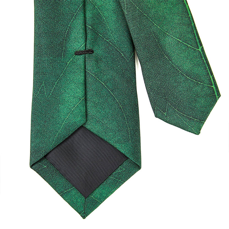 Men's Silk Emerald Leaf Pattern Tie
