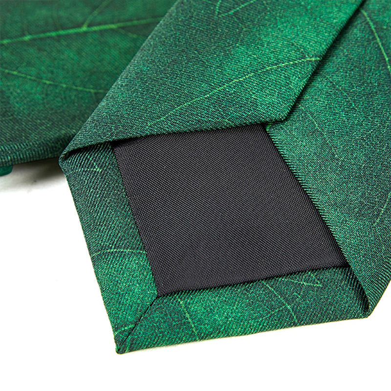 Men's Silk Emerald Leaf Pattern Tie
