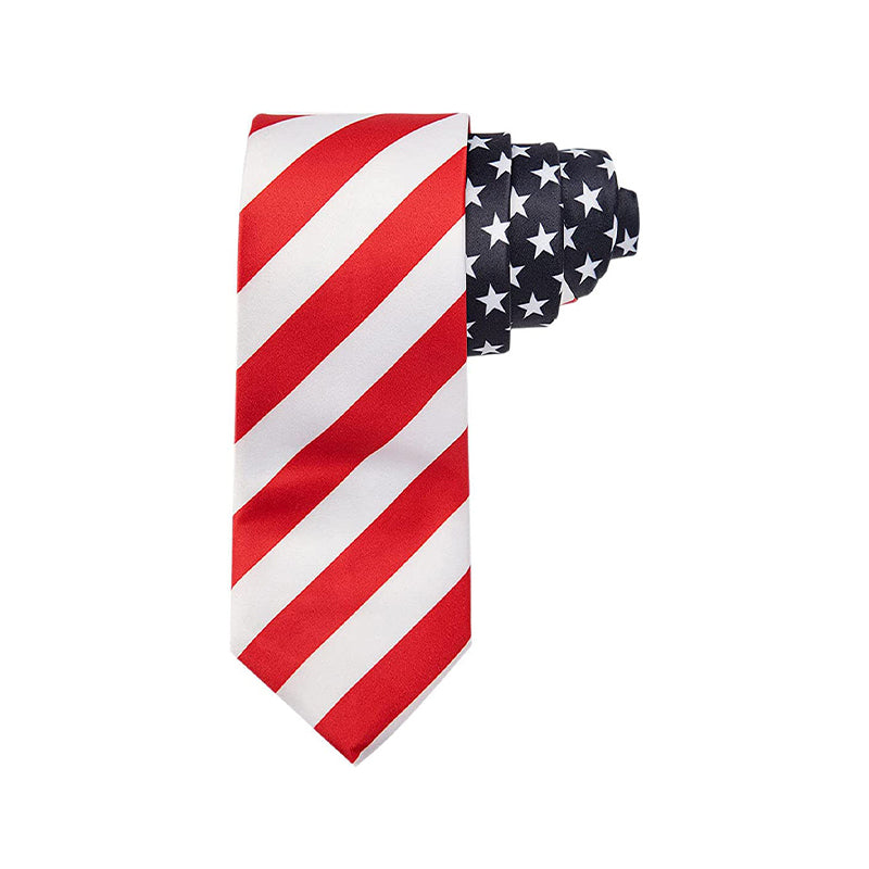 American stars and stripes print tie
