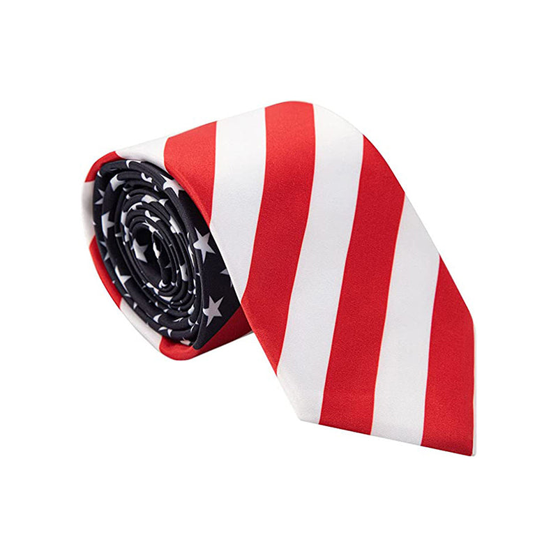 American stars and stripes print tie