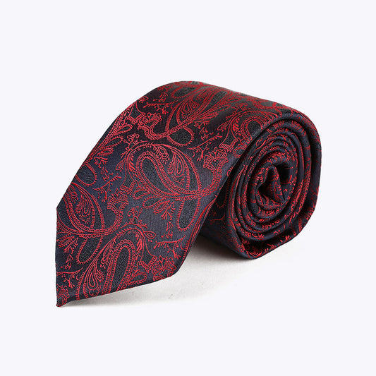 Fashionable men's paisley jacquard tie