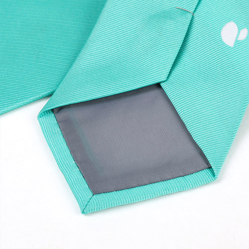 Solid color silky jacquard tie
