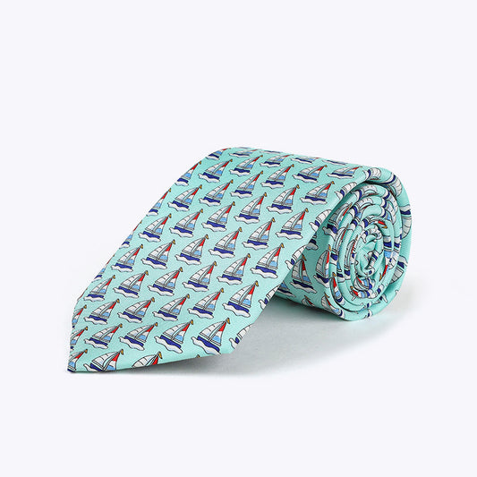 Silk Printed Nautical Sailing Tie