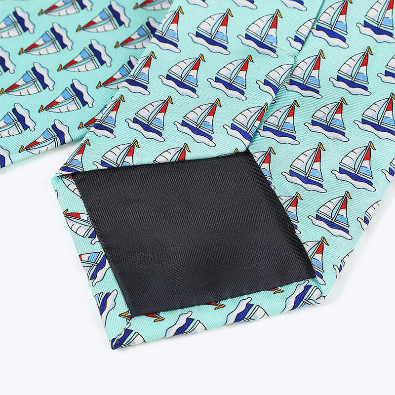 Silk Printed Nautical Sailing Tie