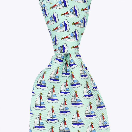 Silk Printed Nautical Sailing Tie